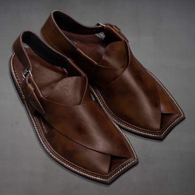 Men Kaptaan Chappal Brown