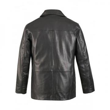 3 Button Leather Blazer for Men