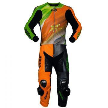 Abstract Riding Leather Suit