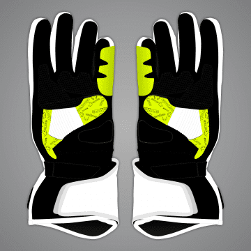 Alvaro Bautista White Motorcycle Gloves SBK 2024