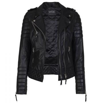 Quilted Leather Jacket Womens