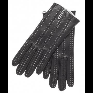 Woman's Black Leather Gloves