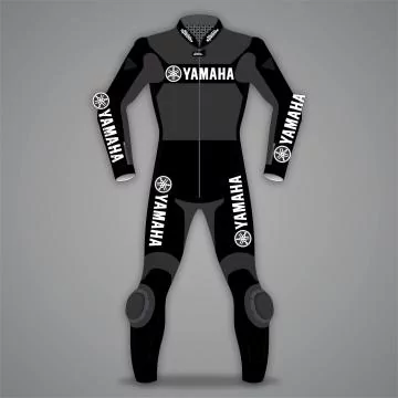 Yamaha Black Motorcycle Leathers