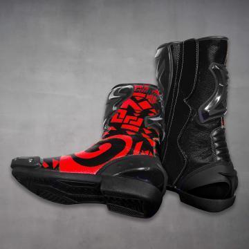 Franesco Bagnaia Black Red Moto Boots MotoGP 2023
