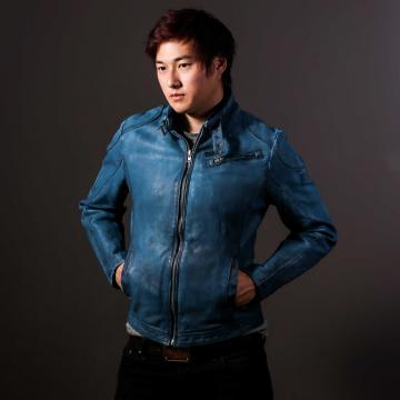 Leather Blue Jacket