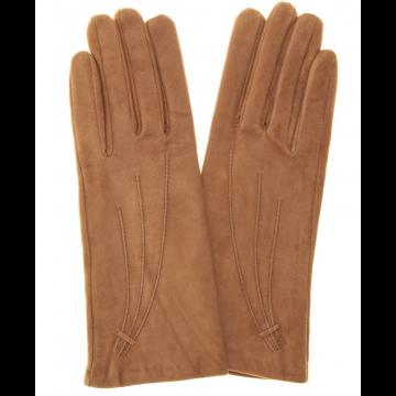 Leather and cashmere gloves