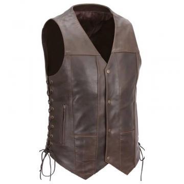 Premium Leather Motorcycle Vest