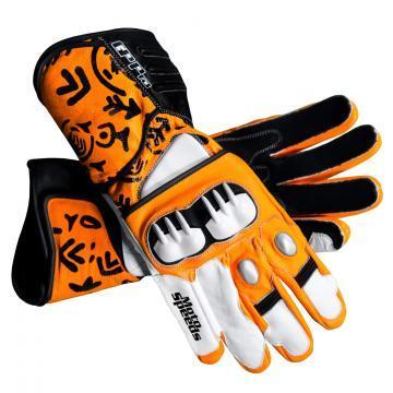Motorbike racing gloves