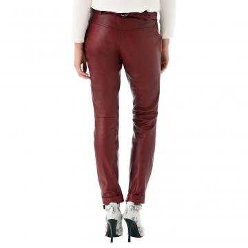 Cherry Leather Pants For Women