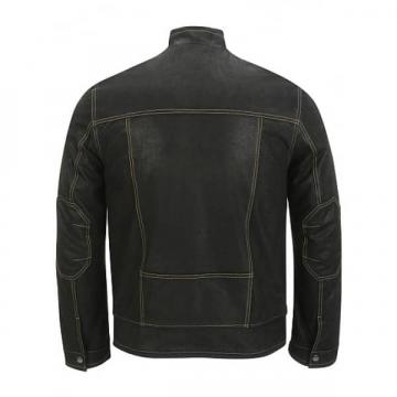 Men's Black Leather Biker Jacket