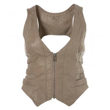 Fashion Leather Short Vest for Women