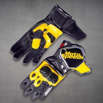 Francesco Bagnaia Yellow Moto Gloves MotoGP 2023