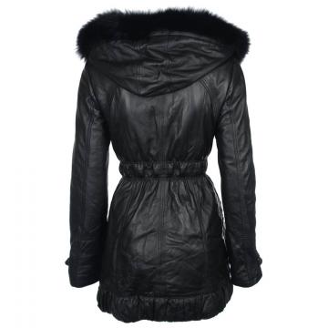Black Coat With Fur Hood