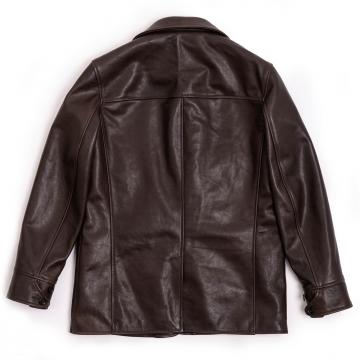Heritage Brown Leather Car Coat