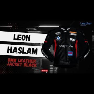 Leon Haslam BMW Leather Jacket Black