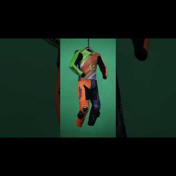 Abstract Leather Riding Jacket