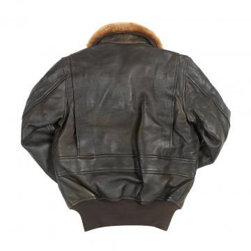 Ladies Fur Collar Bomber Jacket Leather