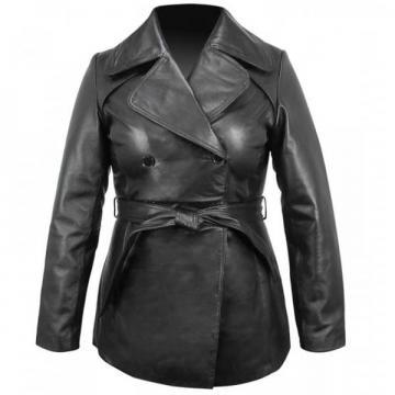 Women's Black Peacoat