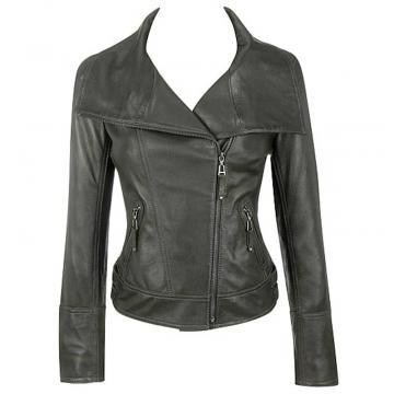 Women's Asymmetrical Leather Jacket