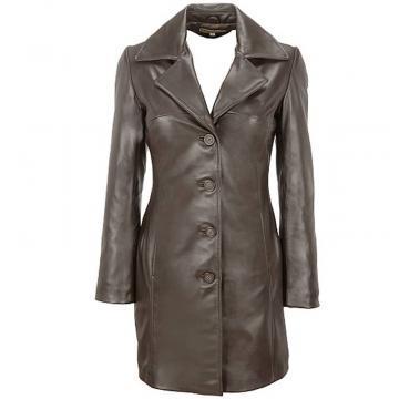 Leather Trench Coat for Women