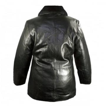 Leather Jacket With Fur Collar