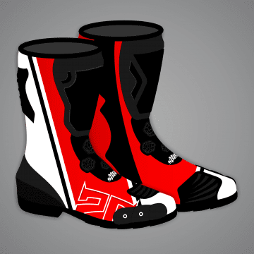 Fabio Quartararo Leather Race Boots British GP 2024