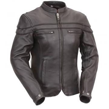 Touring Women's Fashion Leather Jacket with Vents