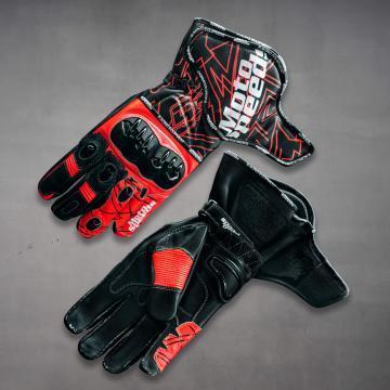 Marc Marquez Red Black Motorcycle Gloves 2021