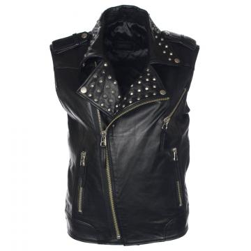 Custom Leather Motorcycle Vest