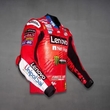 Francesco Bagnaia Moto Racer Leather Jacket Ducati 2024