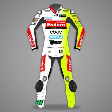 Motorcycle Leathers White Franco Morbidelli MotoGP 2025