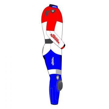 Netherlands Rounded Flag Leather Moto Suit