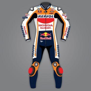 repsol honda leathers 2 piece