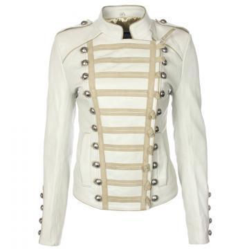 Military leather jacket