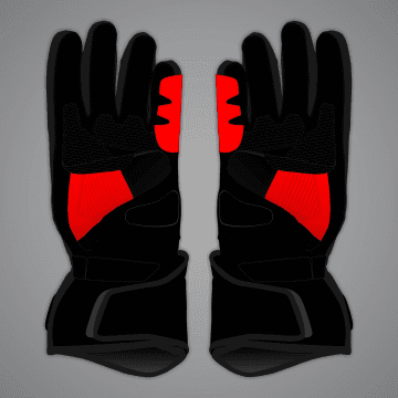 Marc Marquez Red Motorcycle Gloves Winter Test 2024