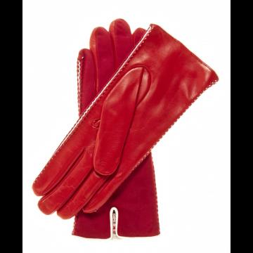 Women’s Red Suede Leather Gloves