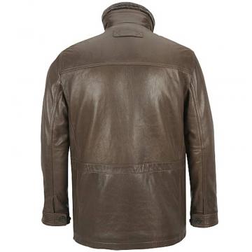 Rugged Lamb 4 Pocket Leather Jacket with Shearling Collar
