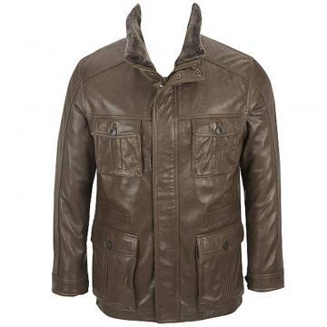 Men's 4 Pocket Leather Jacket