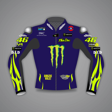 Valentino Rossi Yamaha Motorbike Jacket Blue MotoGP 2024