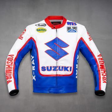 Wes Cooley Suzuki Leather Riding Jacket Yoshimura Ama