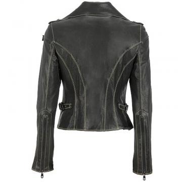 Wing Collar Jacket Leather Women's