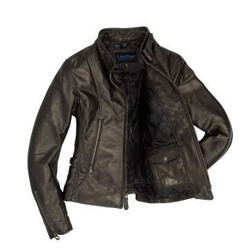 Cafe Racer Leather Jacket Womens