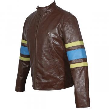 X-MEN Wolverine Brown Leather Jacket