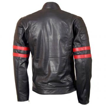 X-MEN Leather Jacket Wolverine with Red Stripes