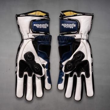 Yamaha Blue Leather Motorcycle Gloves