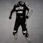 Aleix Espargaro Black Biker Suit Aprilia Winter Test 2022 left view