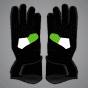 Alex Lowes Black and Green Motorcycle Gloves 2024 lower view