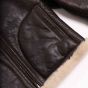 Shearling Jacket Aviator Women Brown side pocket