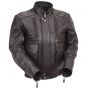Biker Naked Leather Jacket with Side Stretch Panels