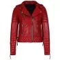 red quilted leather jacket